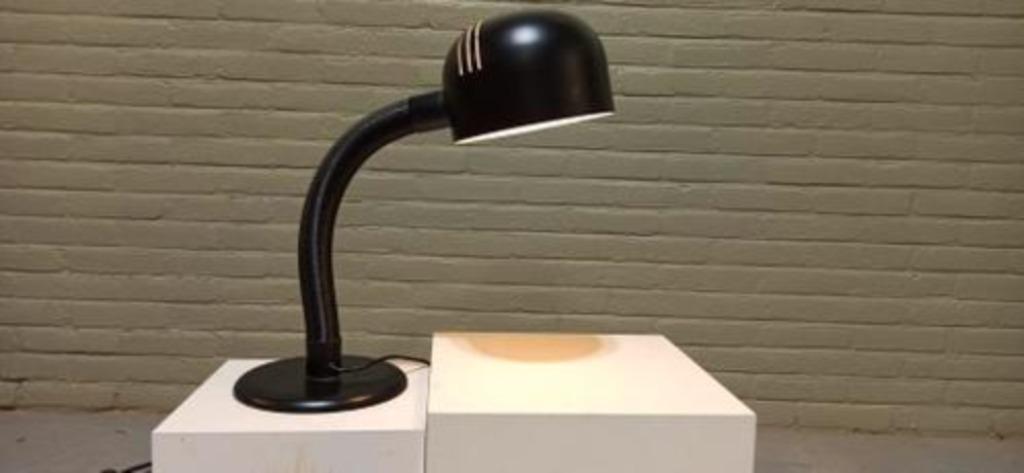 Vintage Grote Tafellamp, Bureaulamp, Zwart, H 68 Cm image 6