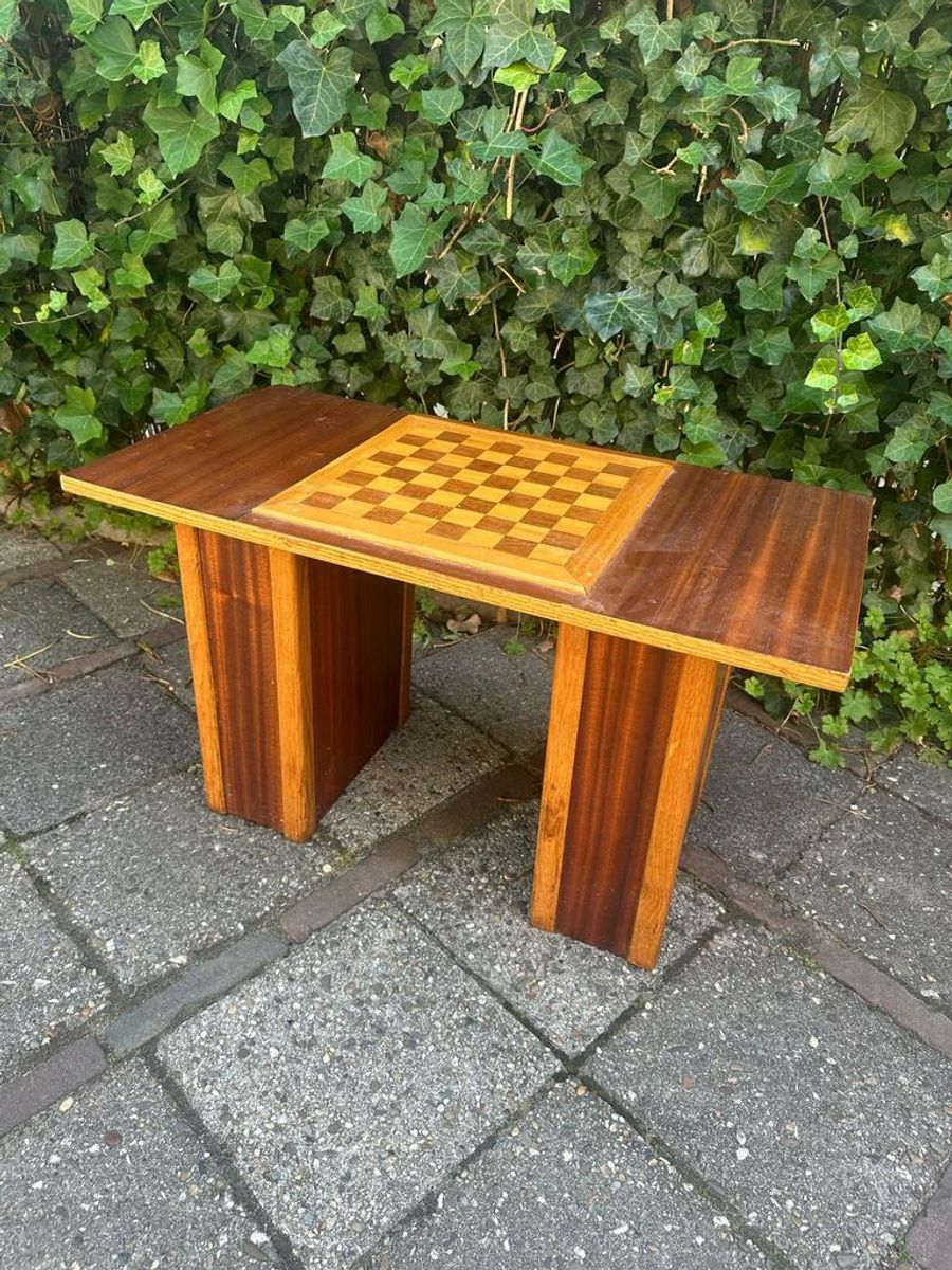 Vintge Schaak/bijzet Tafel image 8