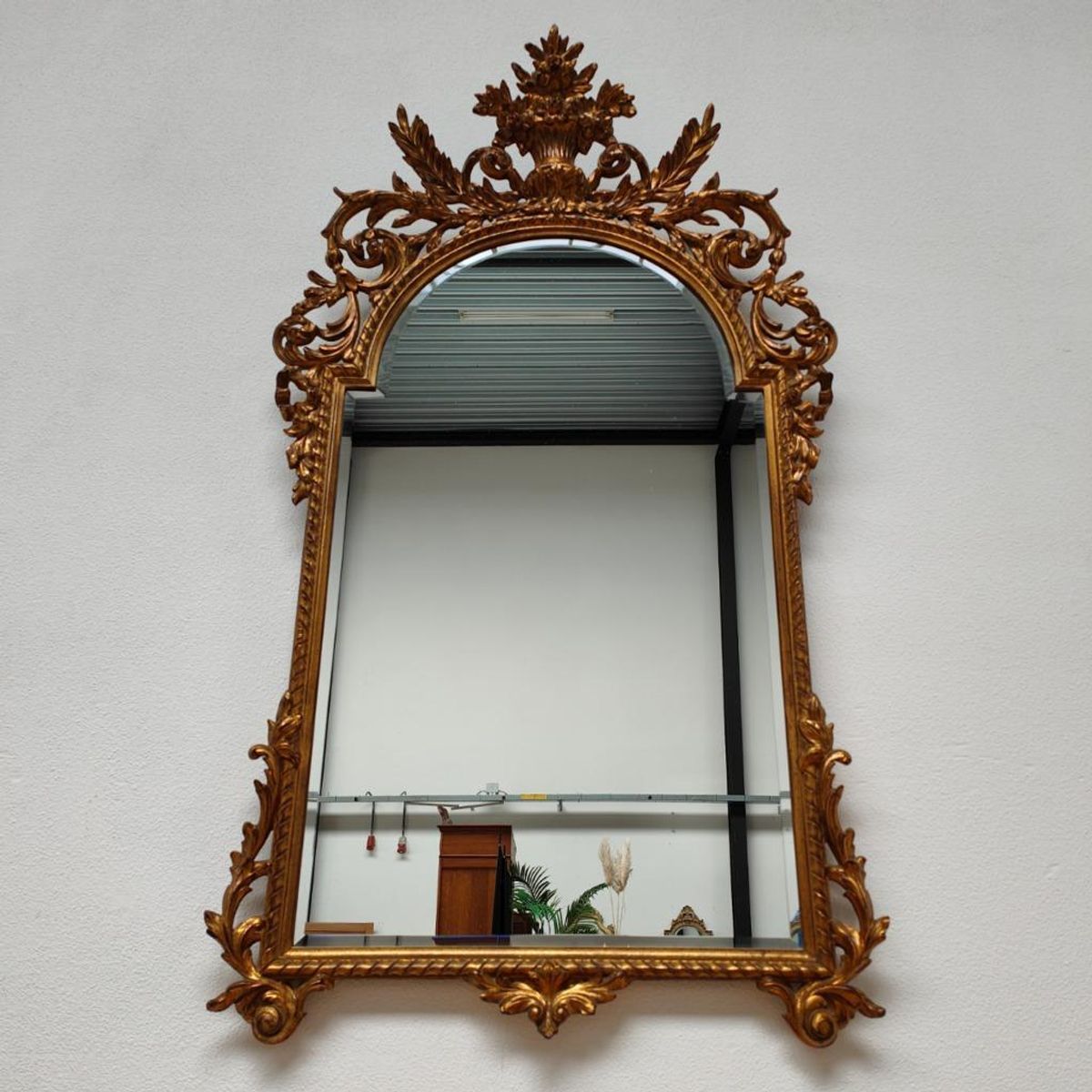Grote Vintage Barok Brocante Rococo Spiegel Schouwspiegel 01 image 2