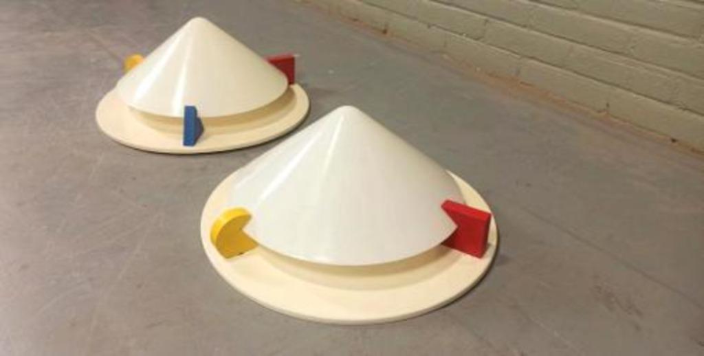 2 Vintage Ikea Memphis Milano Plafondlampen Wandlampen, Set image 3