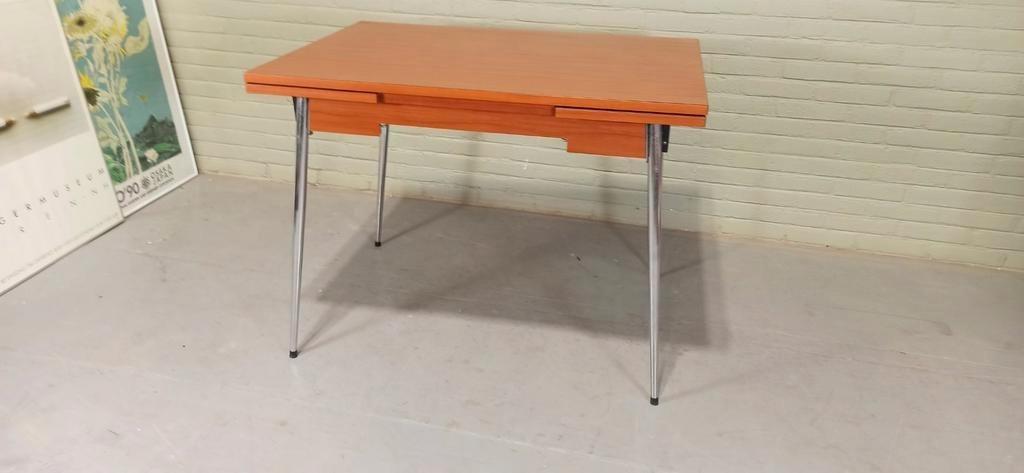 Vintage Formica Uitschuifbare Eettafel image 10