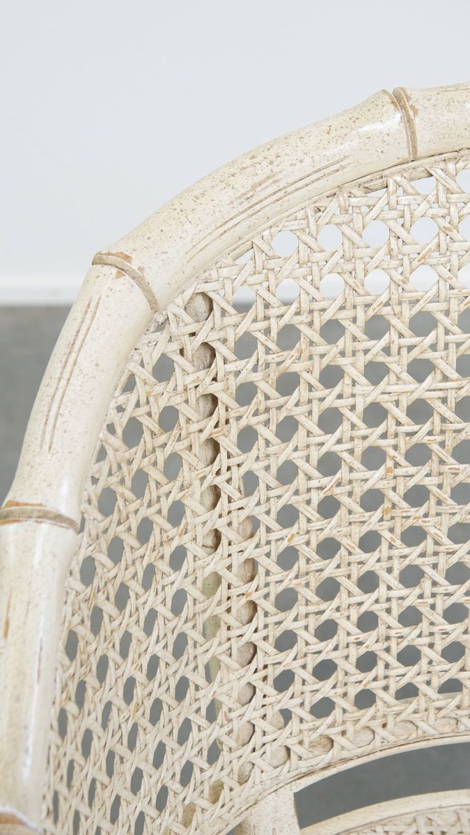Gezellige Vintage Jaren 70 Design Stoel Van Jonathan Adler Gemaakt Van Riet En Bamboe image 13