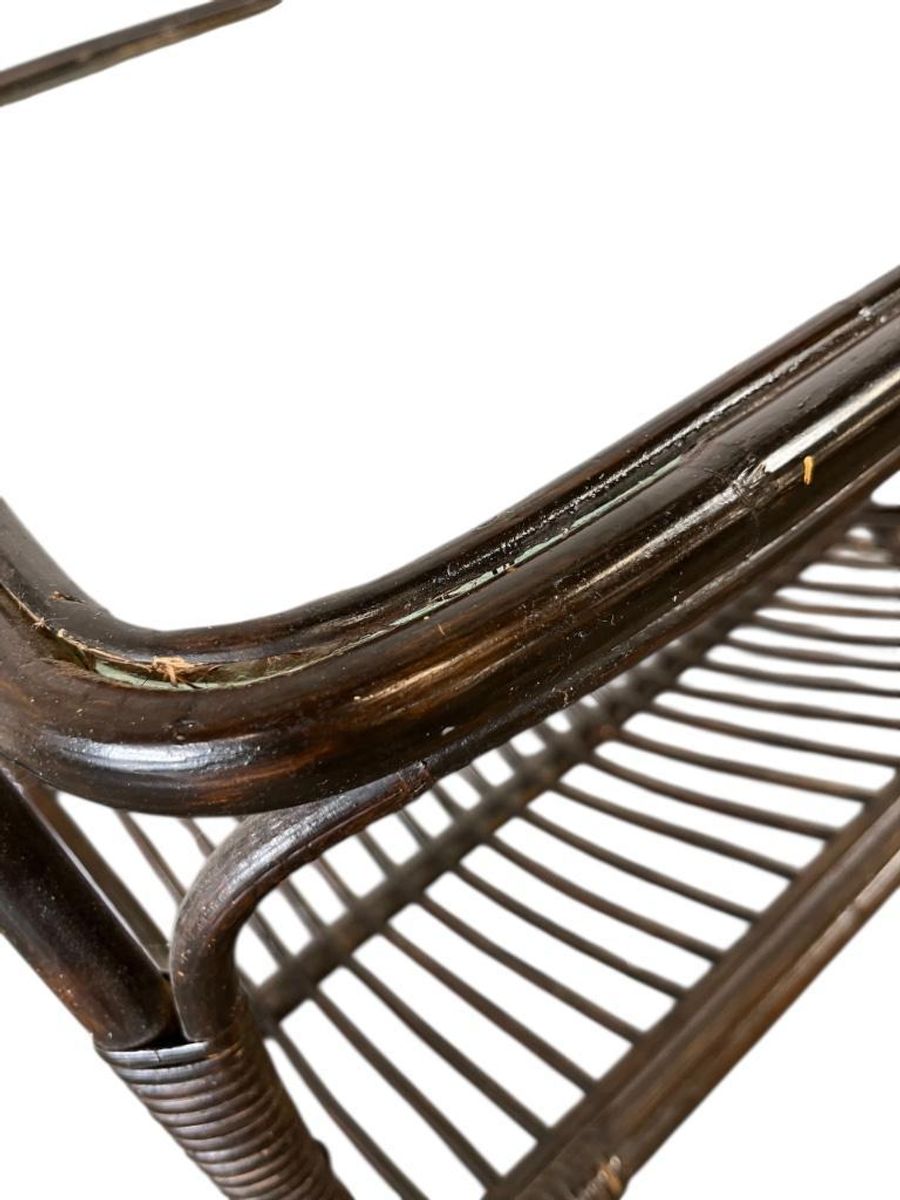 Vintage Rotan Bijzettafel / Sidetable / Plantentafel image 10