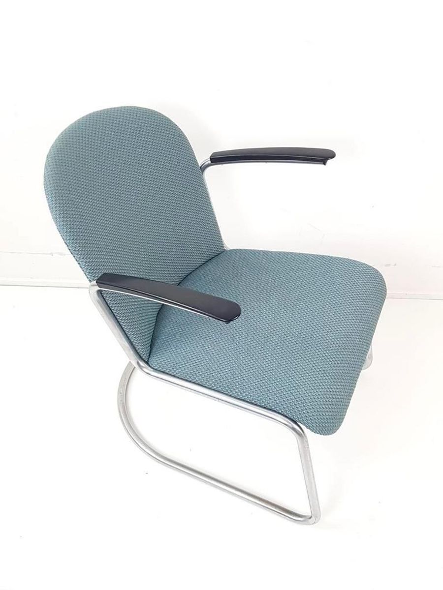Gispen Fauteuil Model 413 Nieuw Gestoffeerd Ploeg Stof Grape image 3