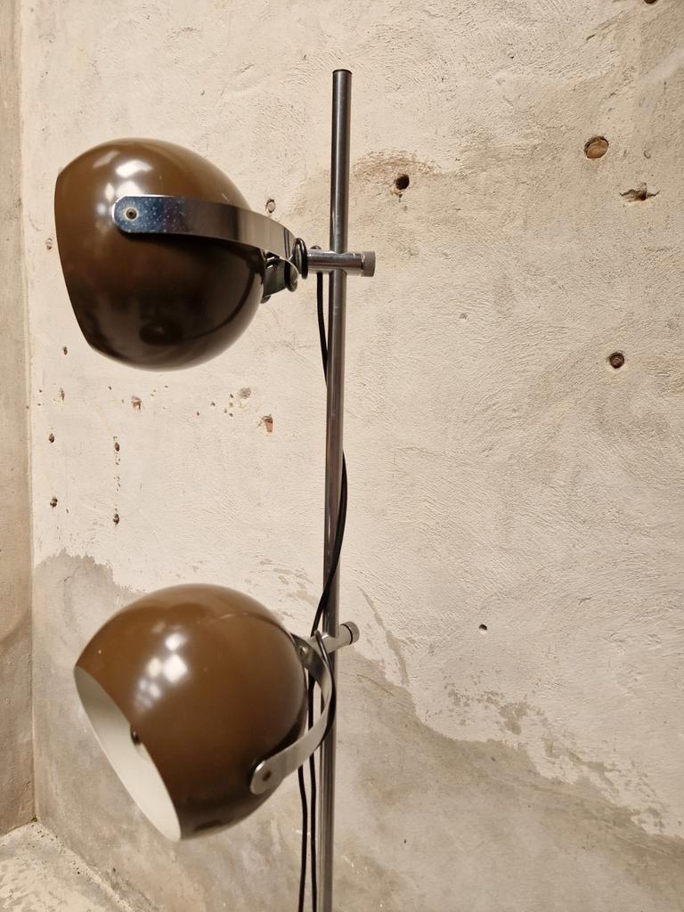 Vintage Vloerlamp Bruine Bollenlamp Bollamp Gepo , Herda ? image 4