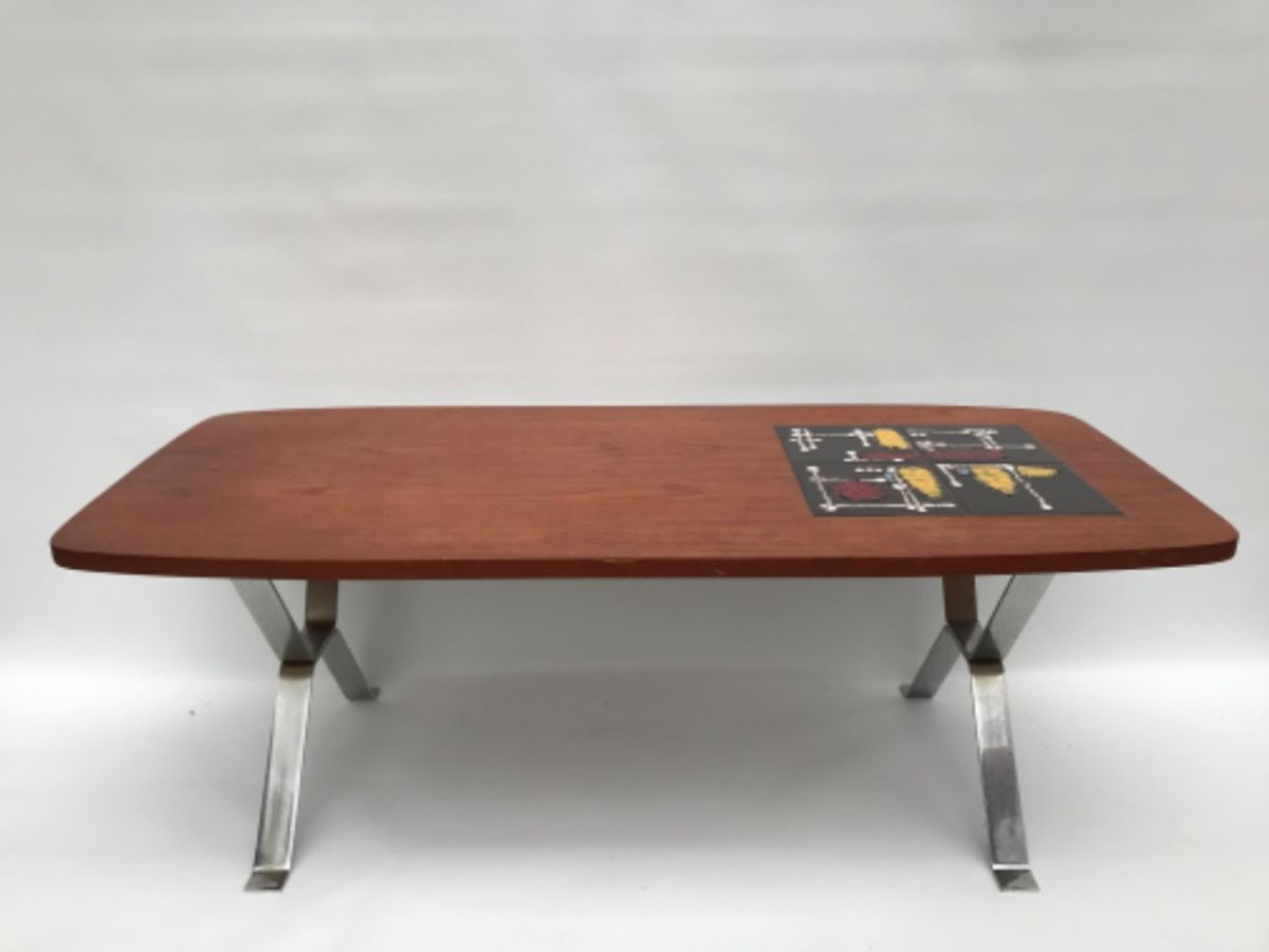 Vintage Salon Tafel Met Tegels image 4