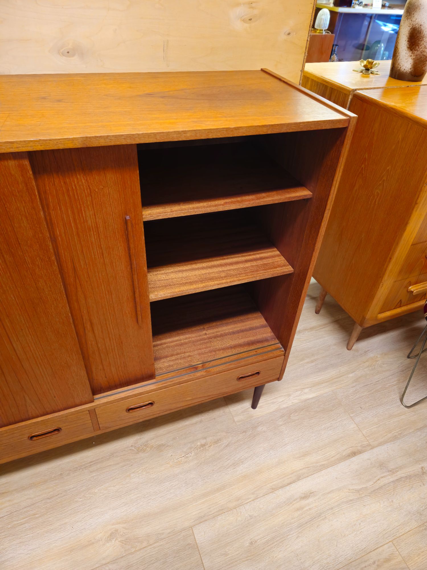 Vintage Deens Highboard Dressoir Teak Kast Kastje image 5