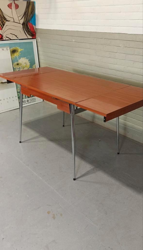 Vintage Formica Uitschuifbare Eettafel image 8
