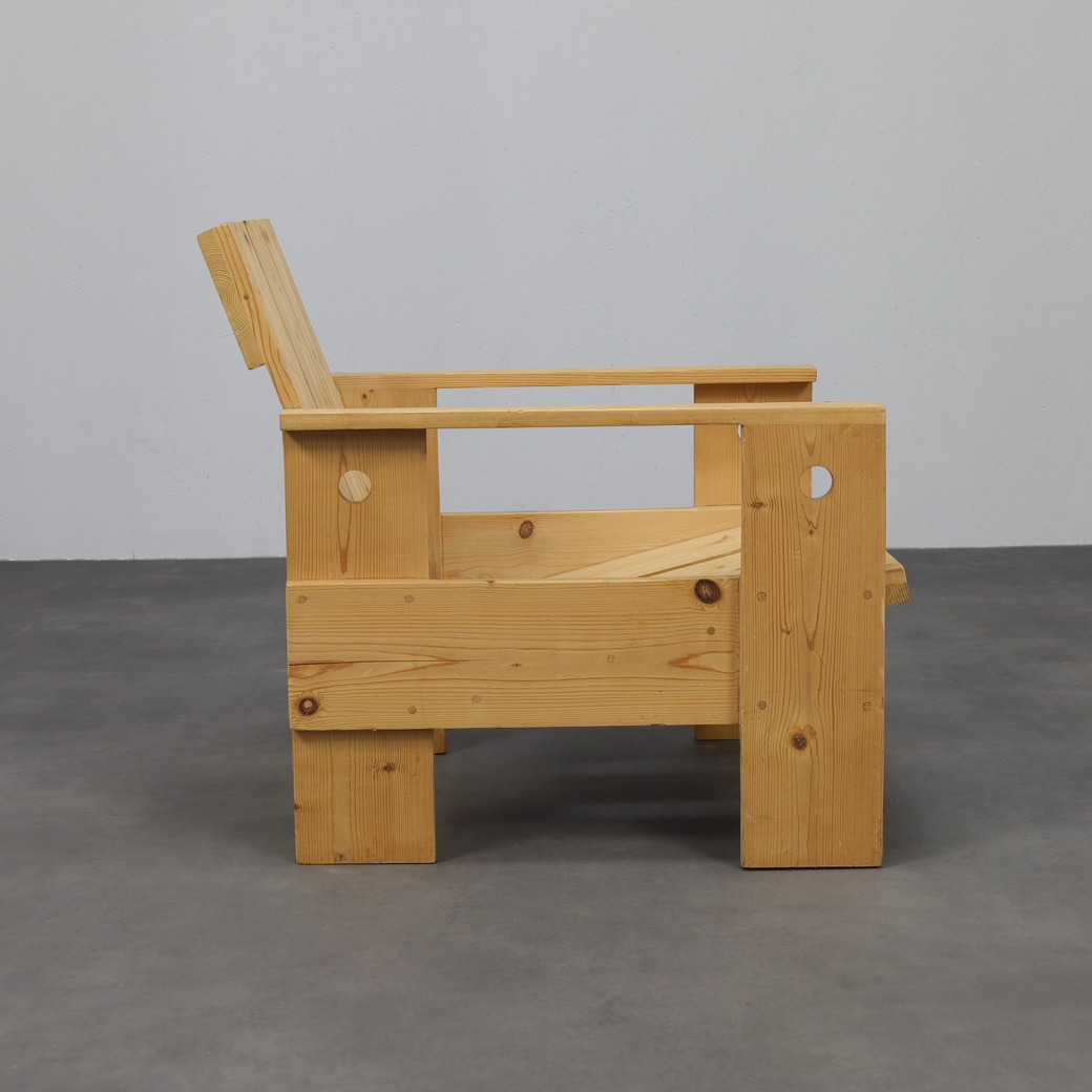 Crate Lounge Chair, In The Style Of Gerrit Rietveld, 1980s. image 4