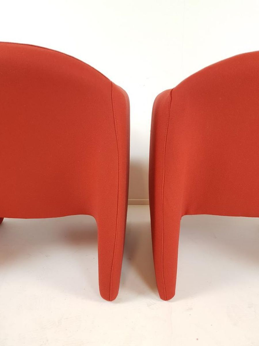 Artifort Ben’s Steenrood / Donker Oranje Fauteuils Ploegstof image 13
