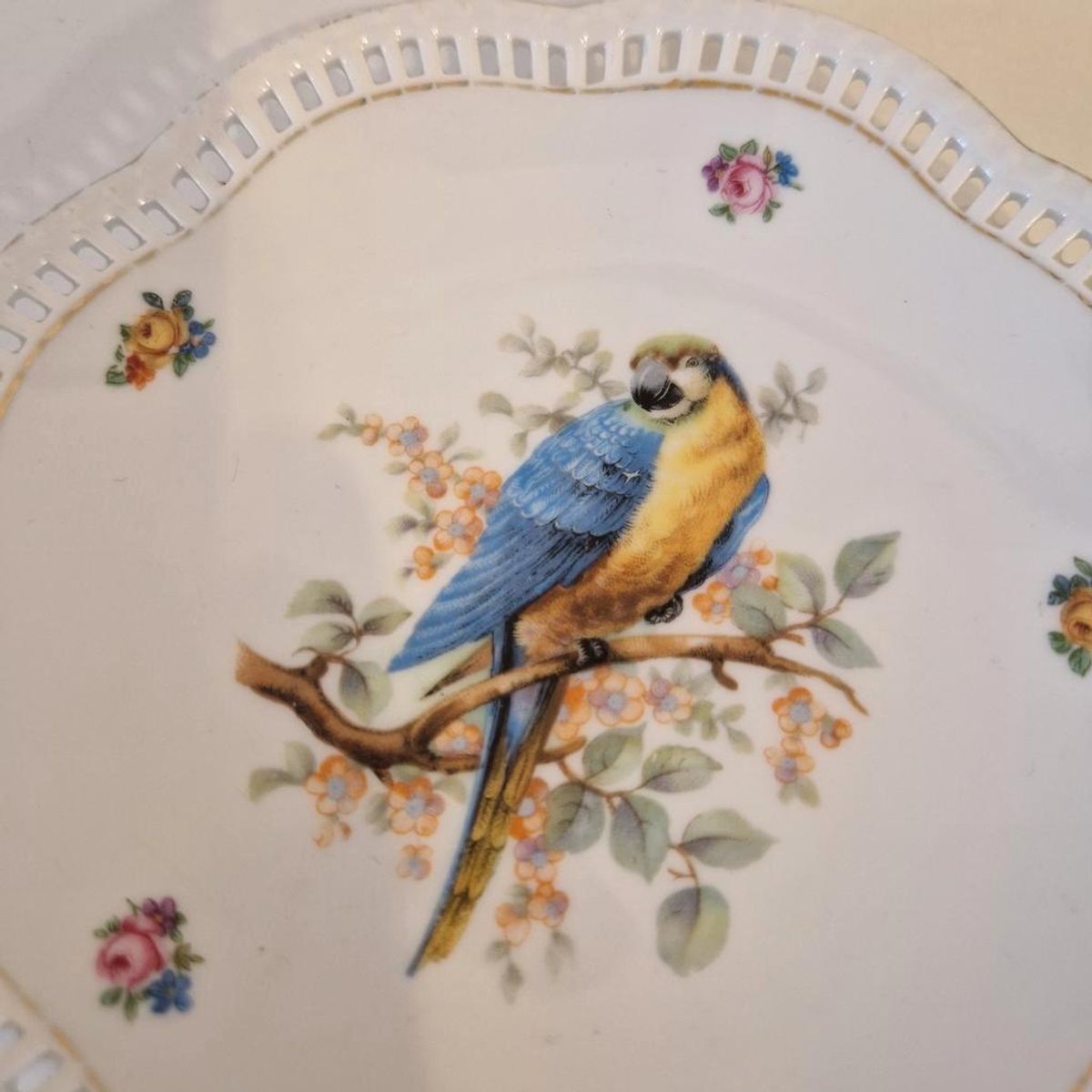 Vintage Wandbord Met Papegaai Vogel image 4