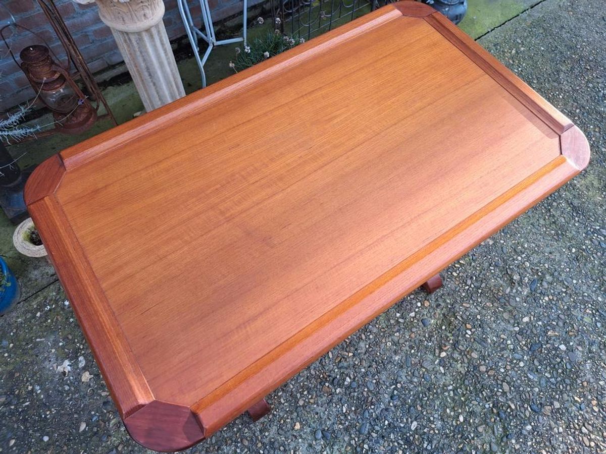 Vintage Kaart Tafel Uit De Jaren 60 Afm. 110x40cm En 80cm Ho image 4