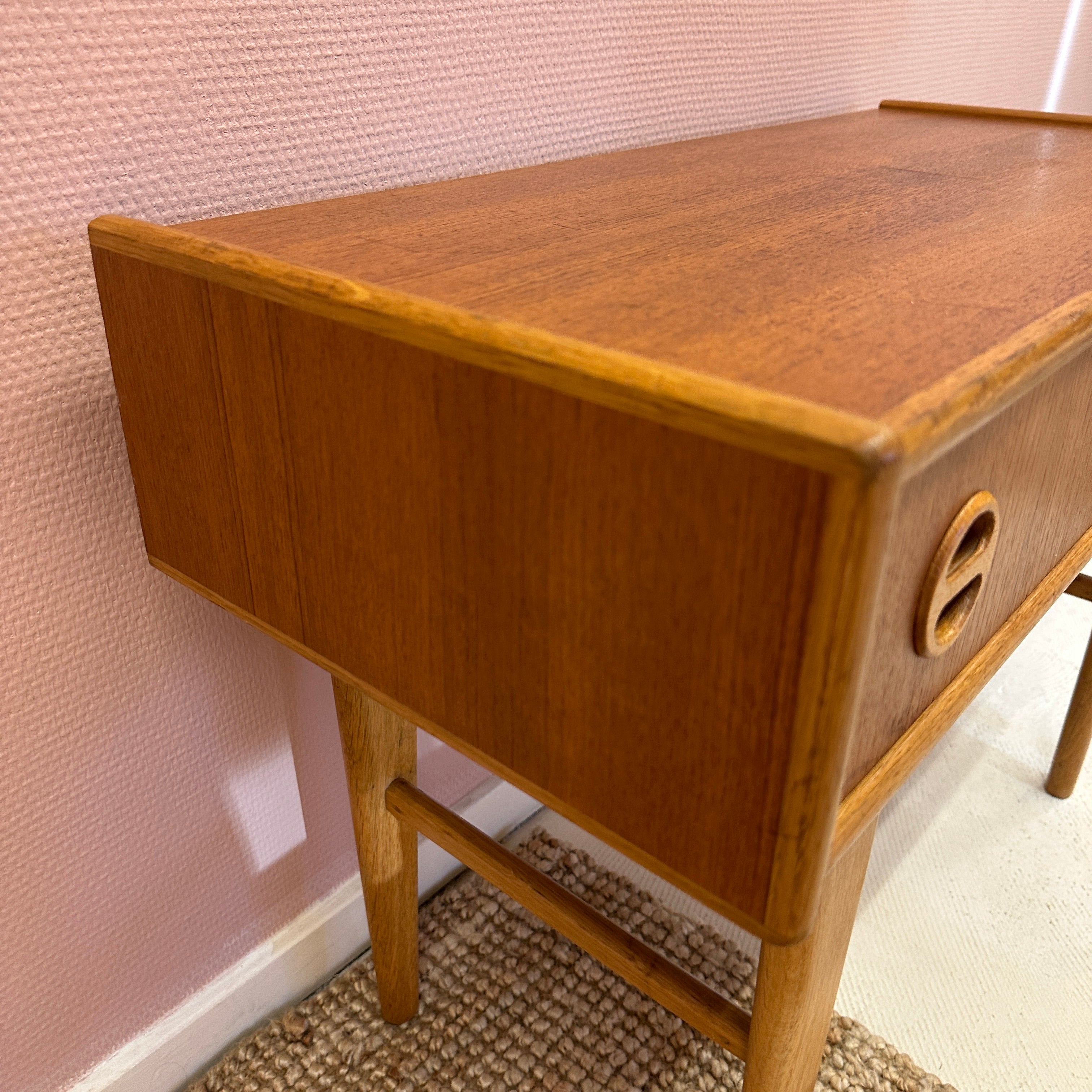 1950's Swedish Mid-century Teak Side Table / Hall Cabinet image 2