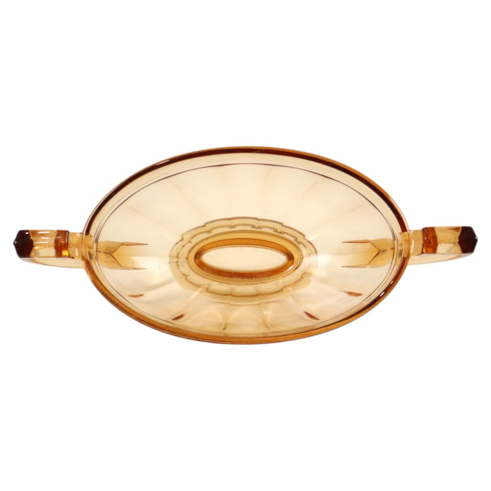 Art Deco Val Saint Lambert Fruitschaal Noémie Ovaal Luxval 1935 image 4