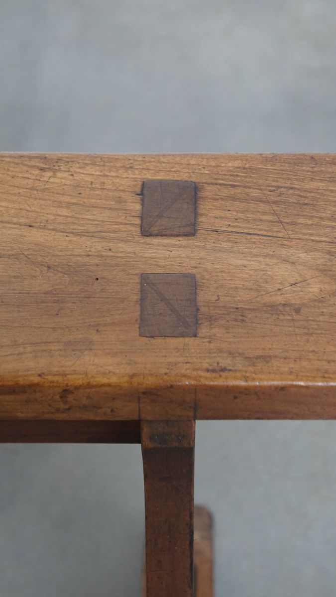 Stijlvolle En Tijdloze Antieke Halbank/ Bank Voor Aan De Eettafel Met Een Mooi Patina image 8
