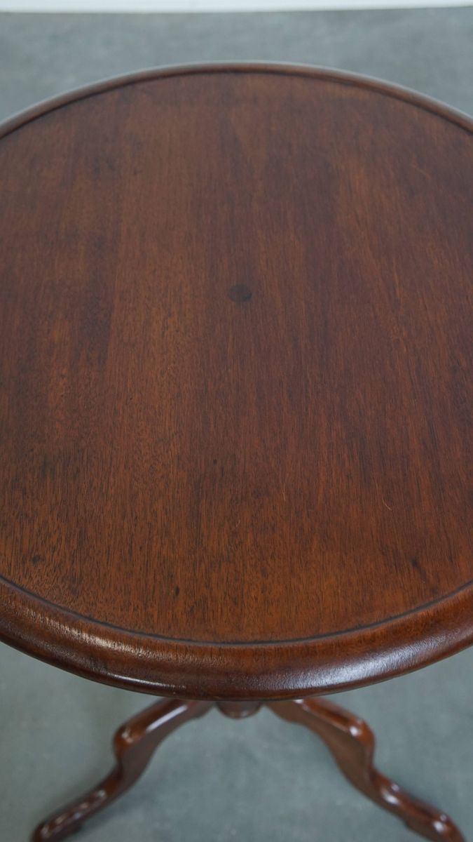 Antieke Engelse Bijzet/ Wijntafel Uit Eind 19e Eeuw Met Een Single Piece Top image 3