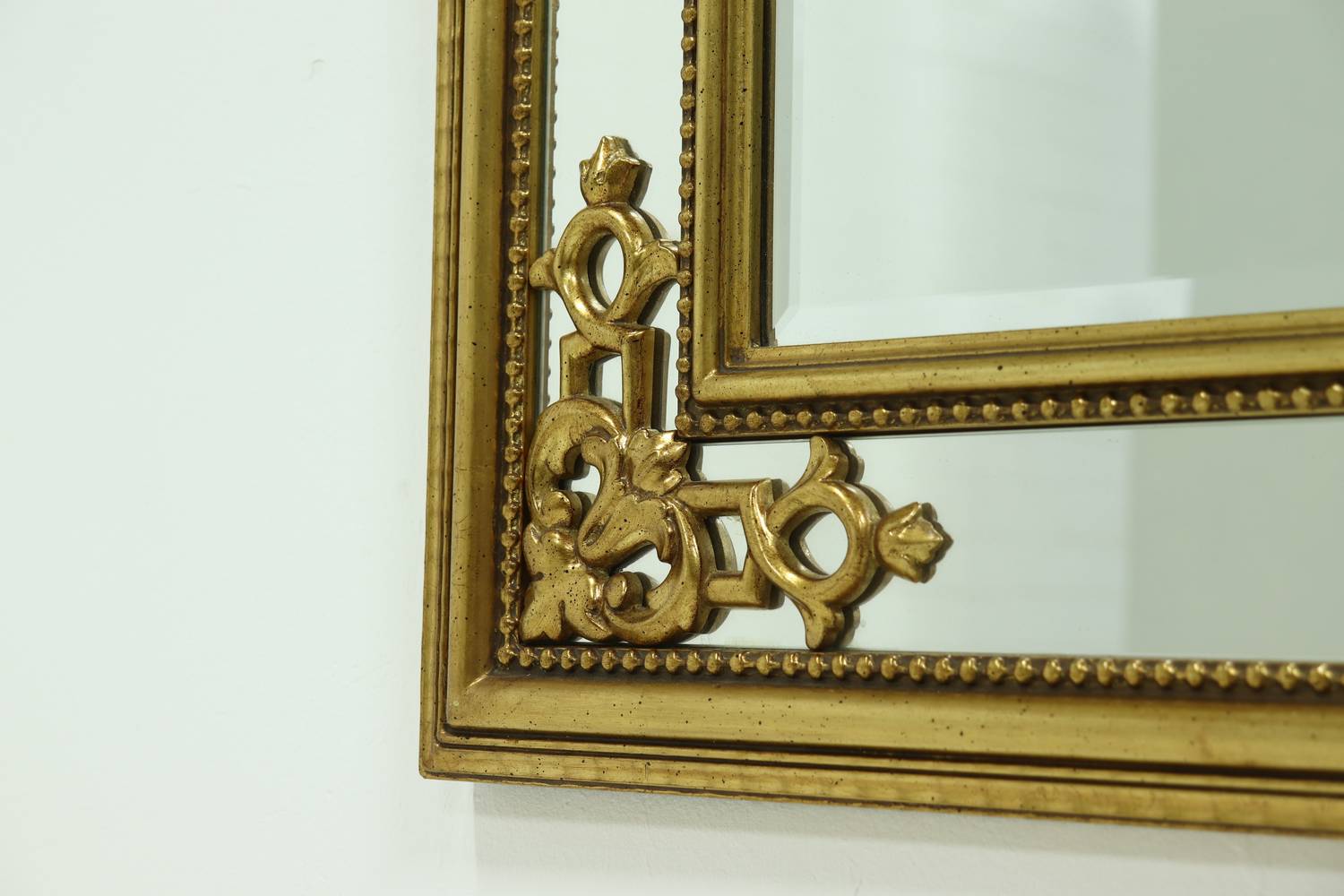 Large Decorative Gold Plated Mirror By Deknudt Belgium 1980s image 7