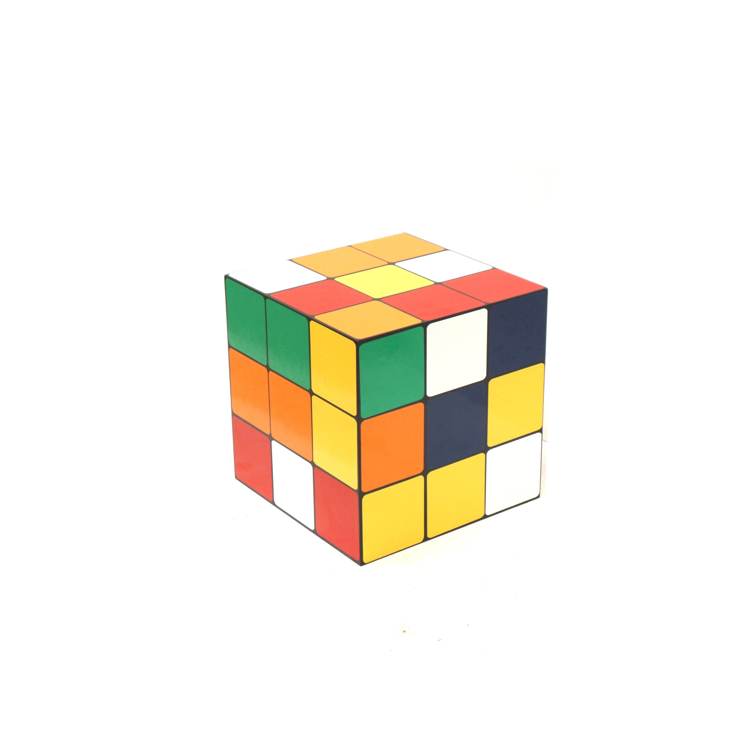 Unieke Vierkante Jaren ’80 Salontafel Rubiks Kubus image 2