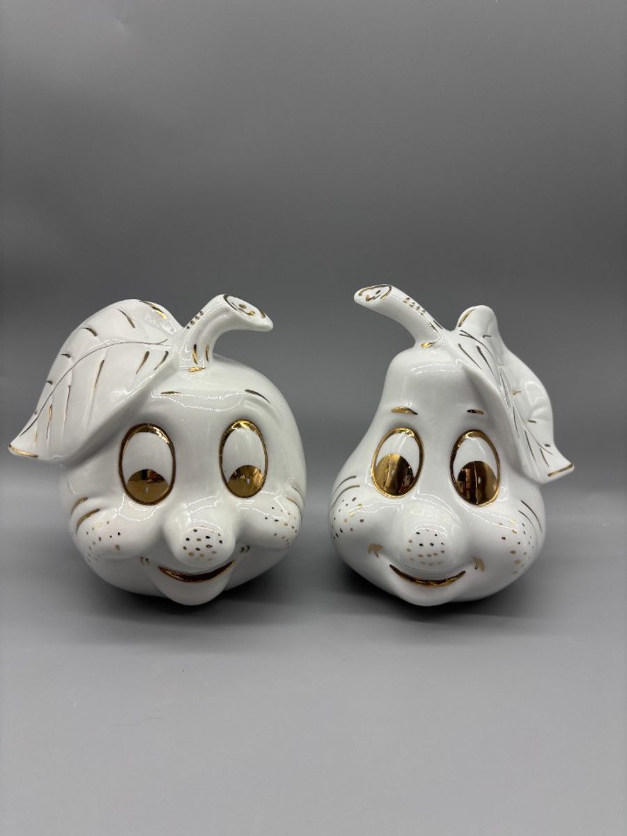 Set Appel & Peer Wit/goud 2 Stuks image 2