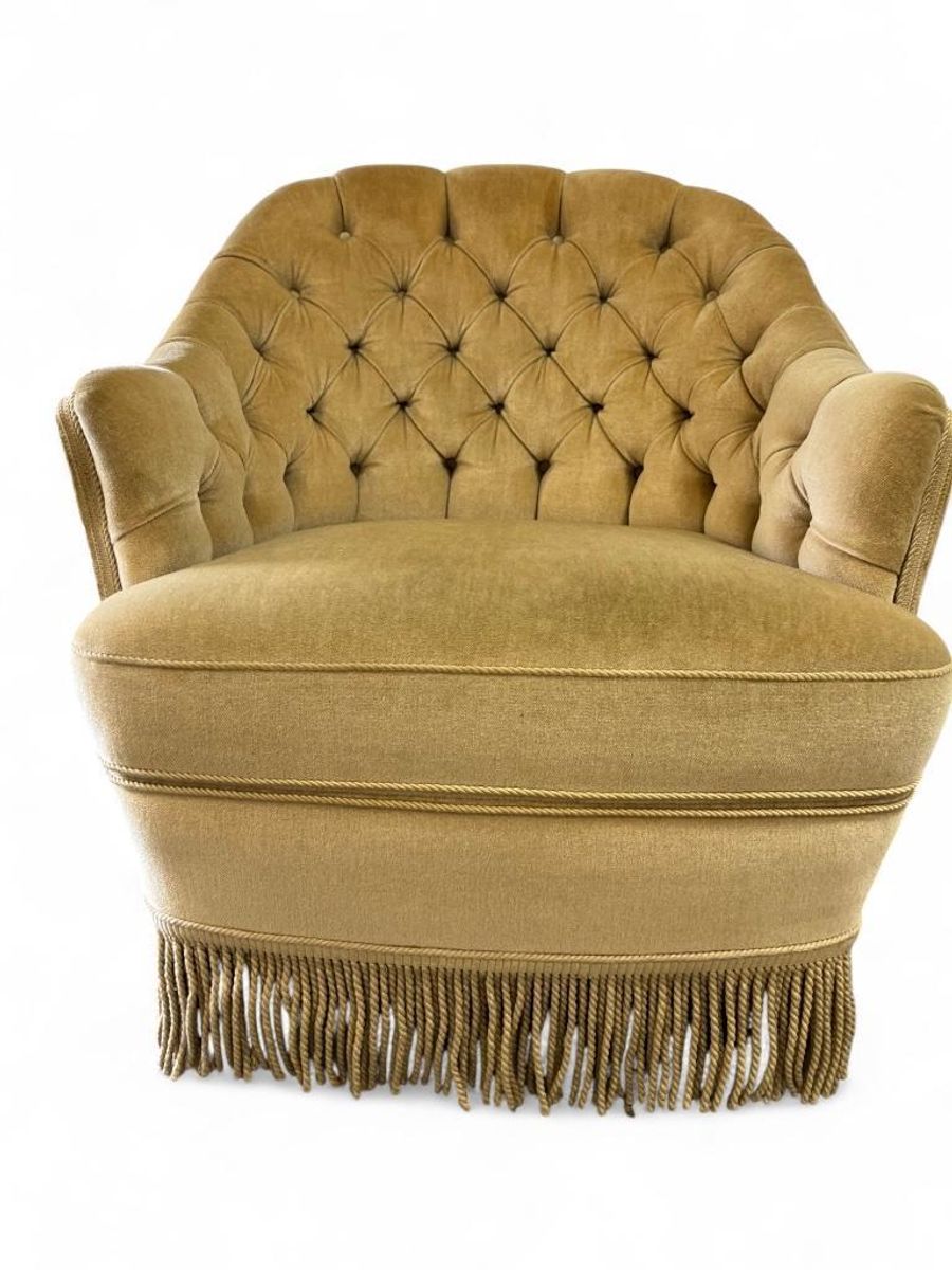 Vintage Fauteuil / Eenzit / Clubzetel Met Franjes image 8