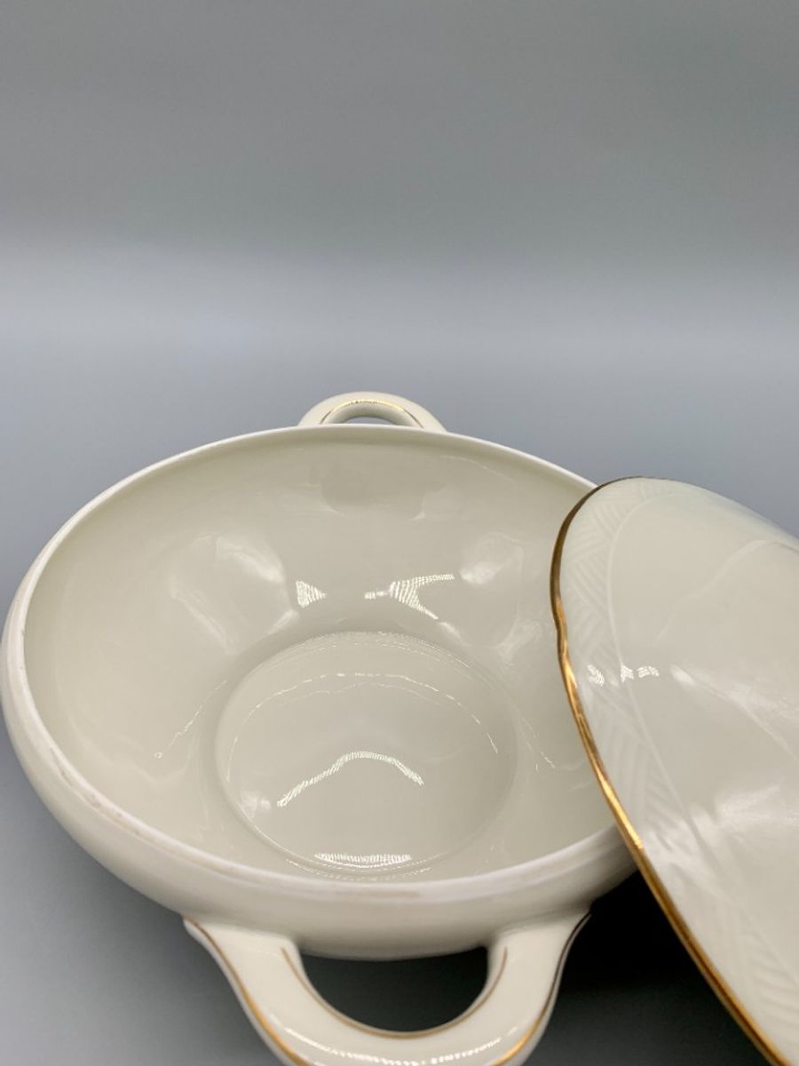 Dekschaal Terrine Bavaria Roomwit/goud image 8