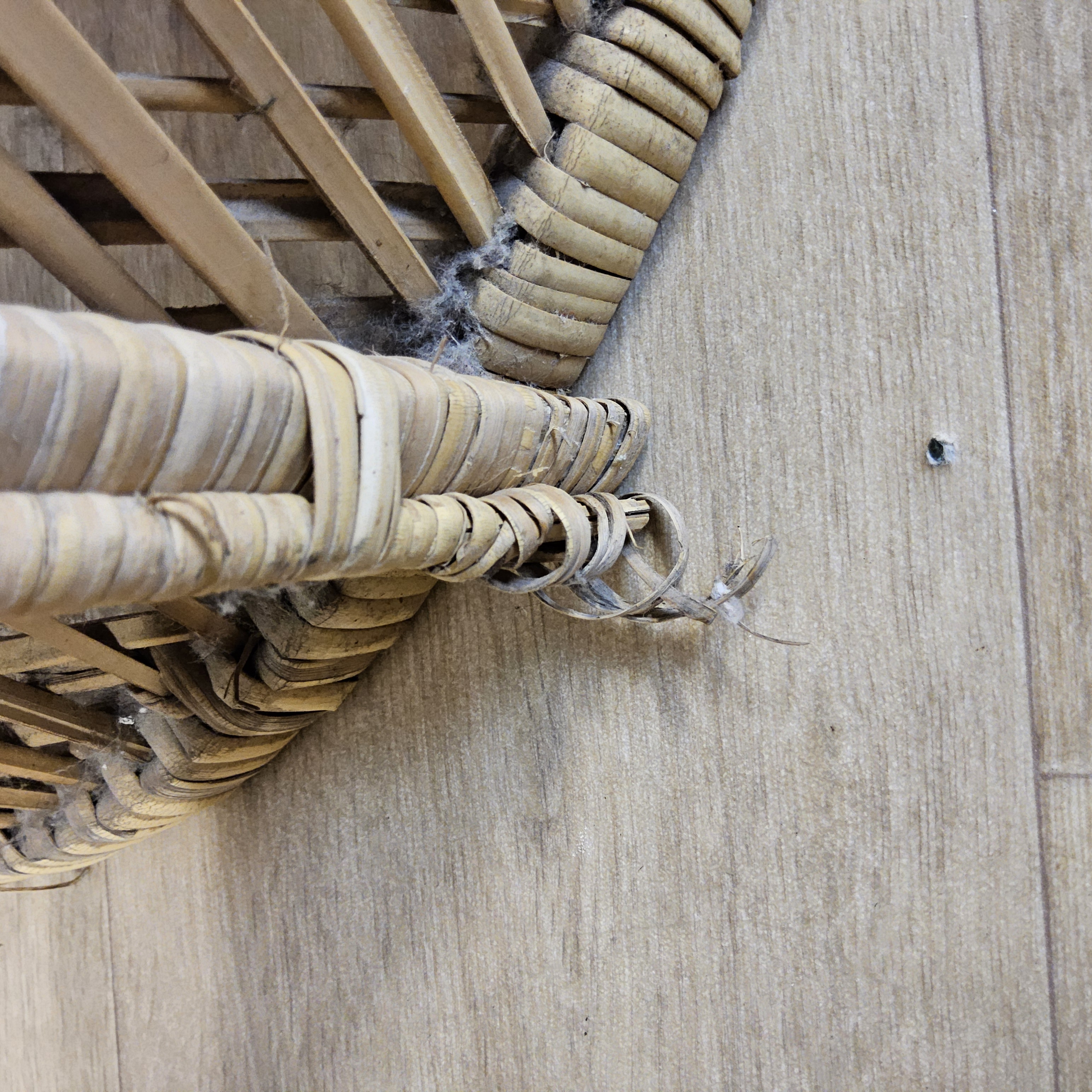 Vintage Geweven Rotan / Rattan Stoel / Luie Bohemian Stoel ( Lazy Rotan Chair ) image 14