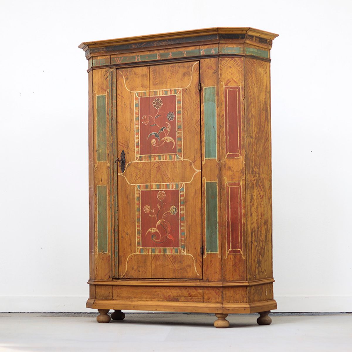Antieke Beschilderde Bruidskast 1764 image 12