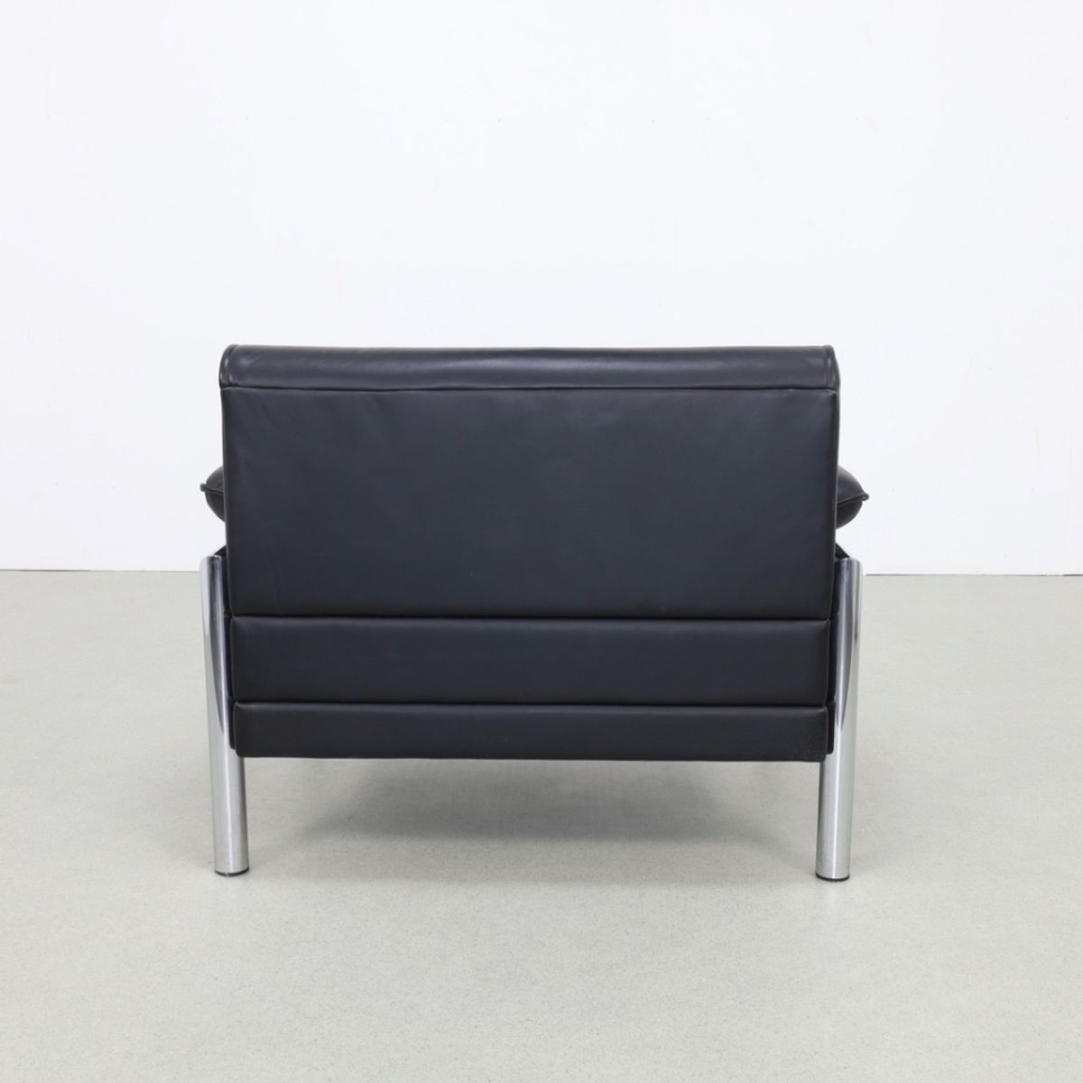 Postmoderne Fauteuil In Chroom & Leer, 1980s image 9