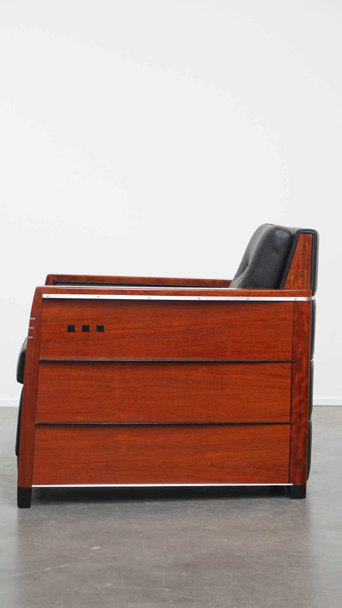 Luxe Art Deco Schuitema Design Fauteuil Model Frank Uit De Decoforma Serie Met Zwart Leer image 6