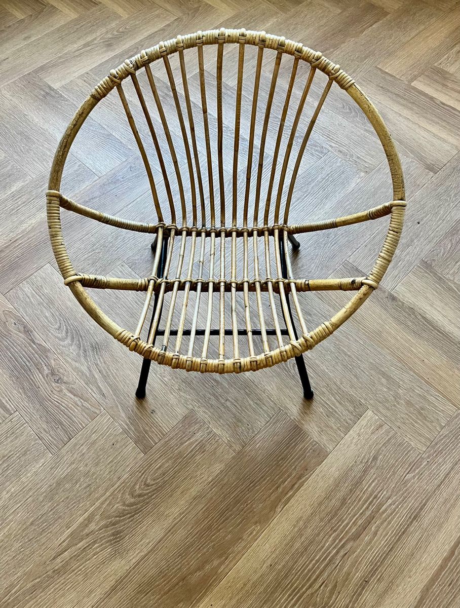 Rohé Noordwolde Rotan Bamboe Fauteuil 1960 image 12