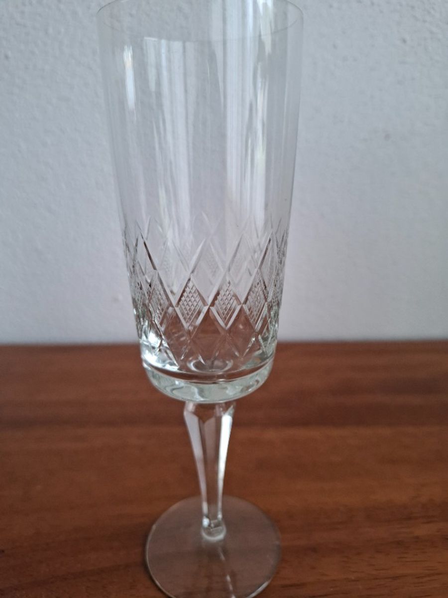 5 Hoge Champagneglazen, Kristallen Flutes, Kristallen Glazen image 4