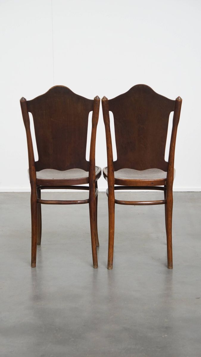Set Van 2 Originele Jacob En Josef Kohn Bentwood Thonet Design Stoelen Uit Begin 20e Eeuw image 3