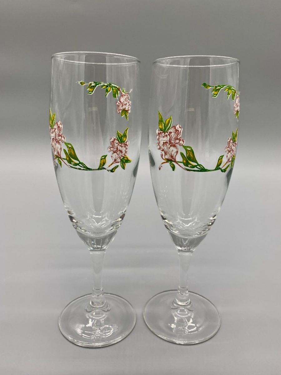 Set Vintage Champagnes Flutes Met Print image 5