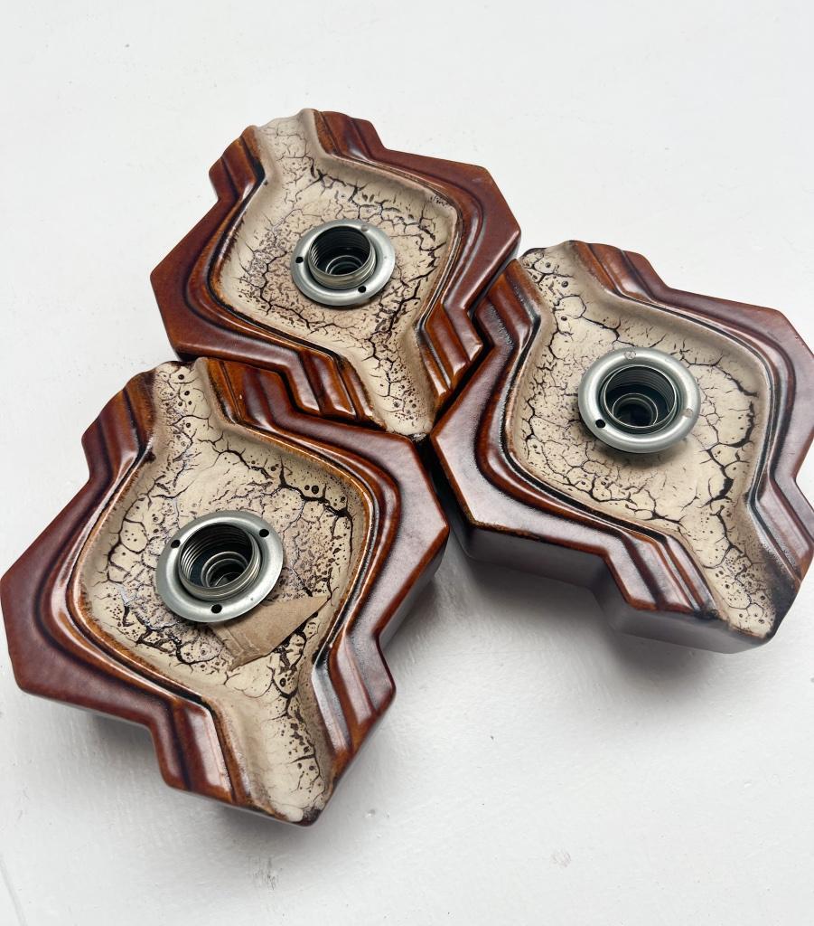 Set Van 3 Keramieken Wandlampen Van Pan Keramik, 1960's image 4