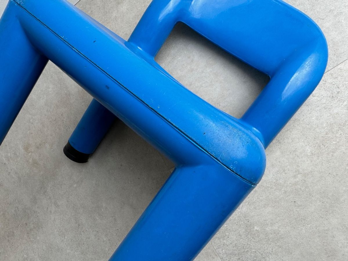 Blauwe Plastic Space Age Kinder Stoel image 4