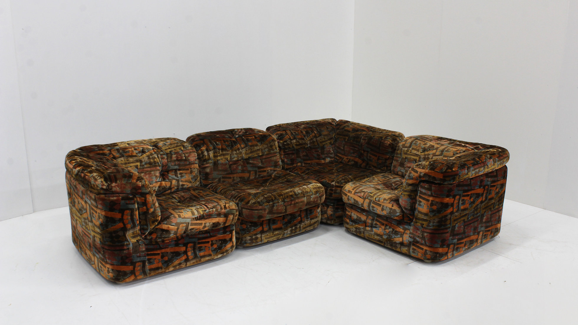 Vintage Modulaire Elementen Sofa Hoek Bank 1970S image 2