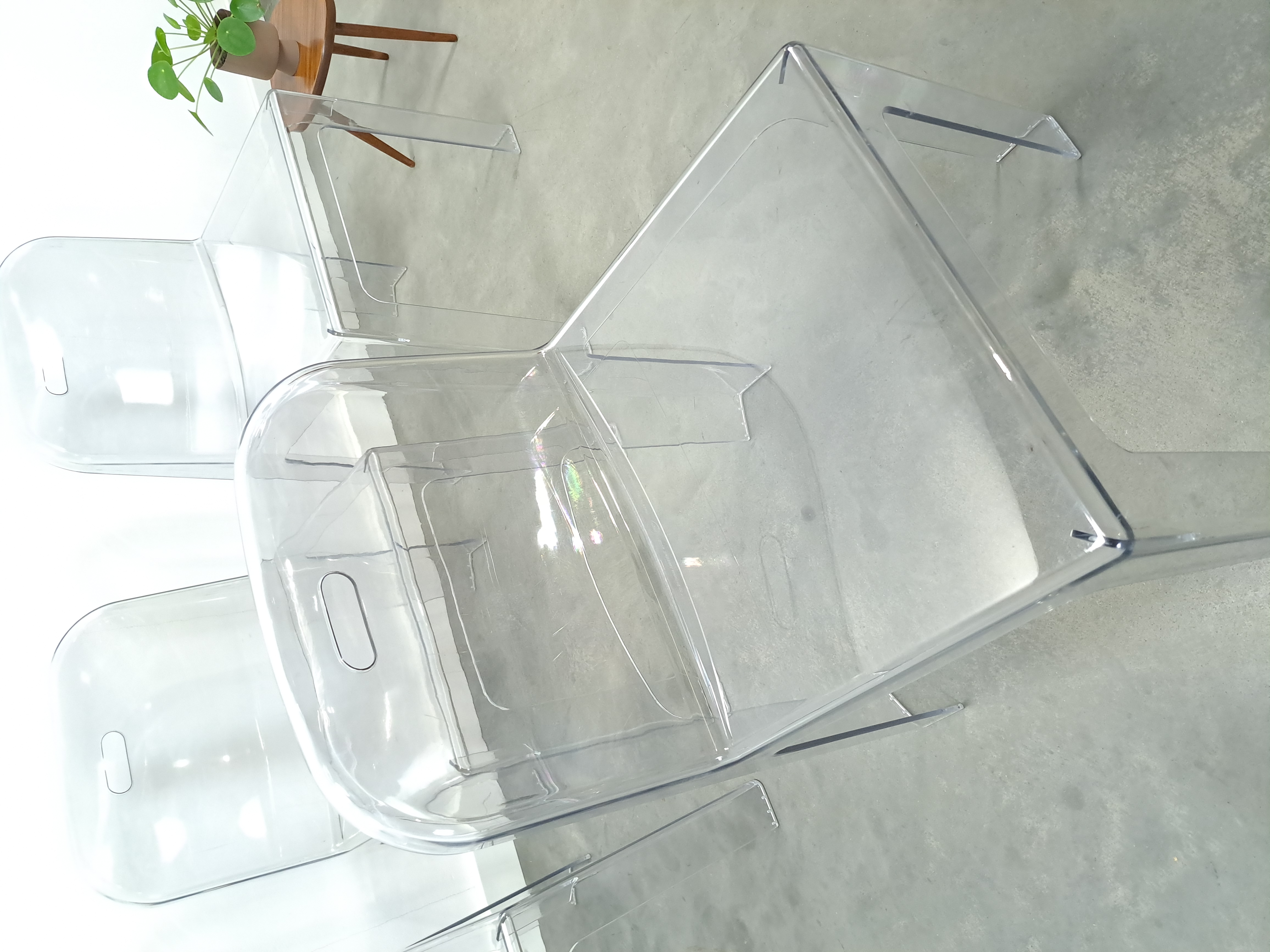 Design Plexiglas Stapelbare Stoelen Trono By Sottsass Associati 2005 Segis Italy image 7