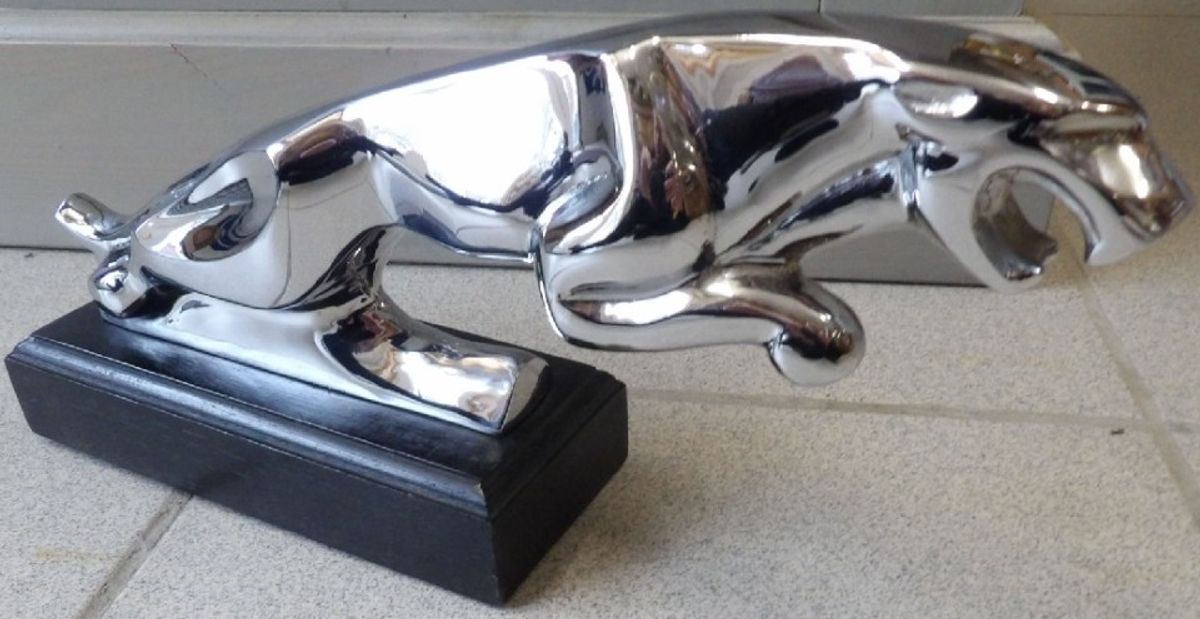 Jaguar Mascotte In Verchroomd Brons. image 7