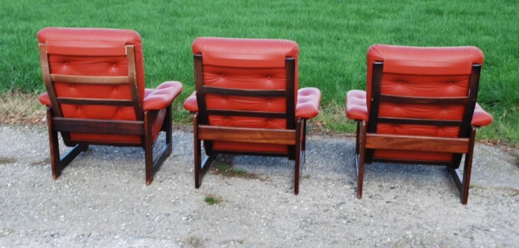 Coja Armchairs Lederen Bekleding Palissander Frame image 5
