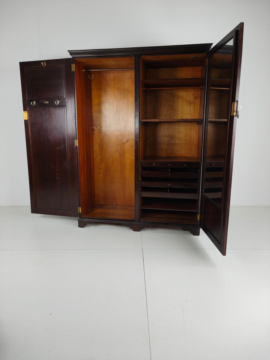 Art Deco Mahoniehouten Garderobekast Voor Dames Van Waring & Gillow – Ca. 1920 image 3