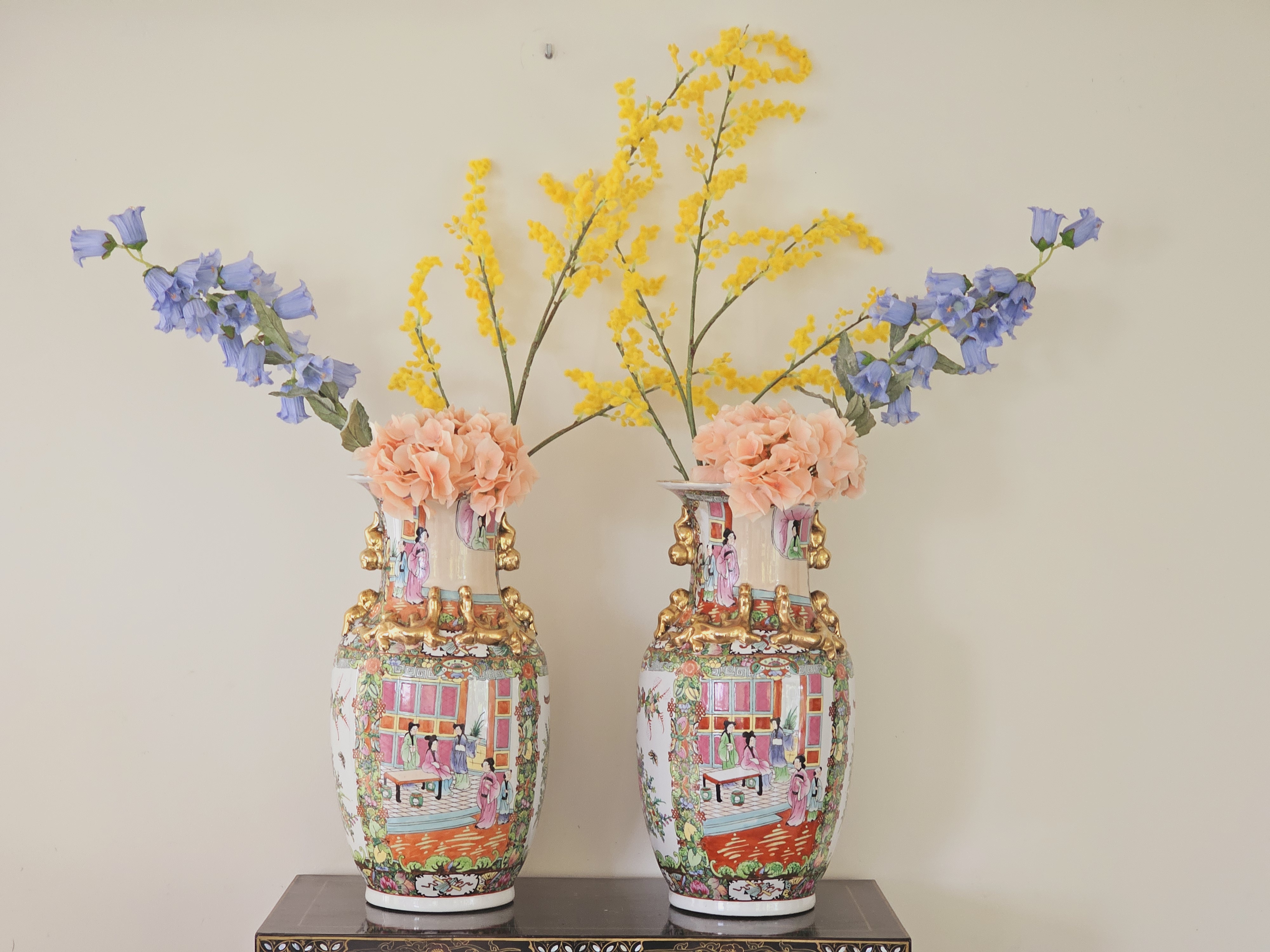 Aziatische Vazen Groot Model 46cm Kleurrijk, Set Chinese Vaas. image 5