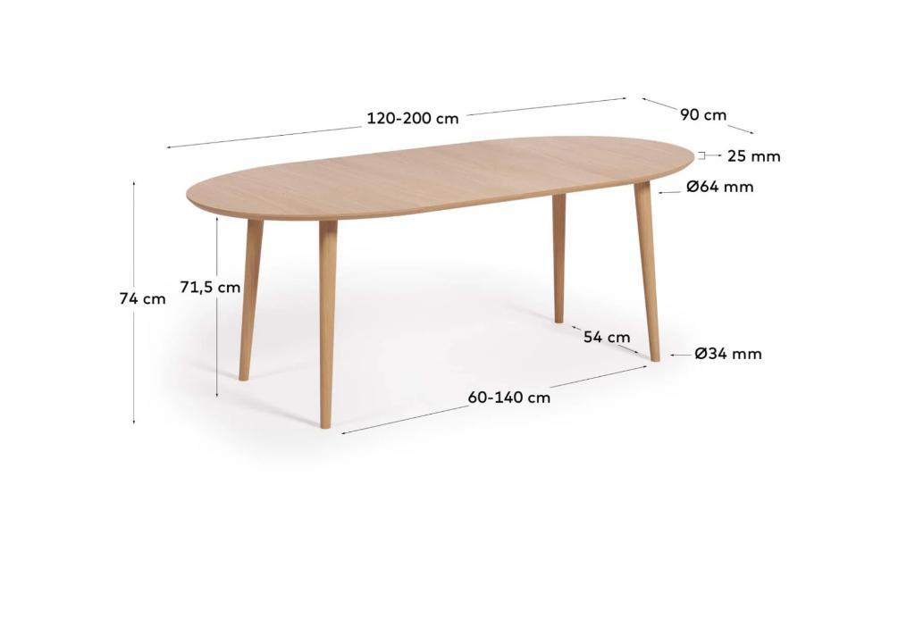 Kave Home | Oqui Eettafel Uitschuifbaar Rond image 10