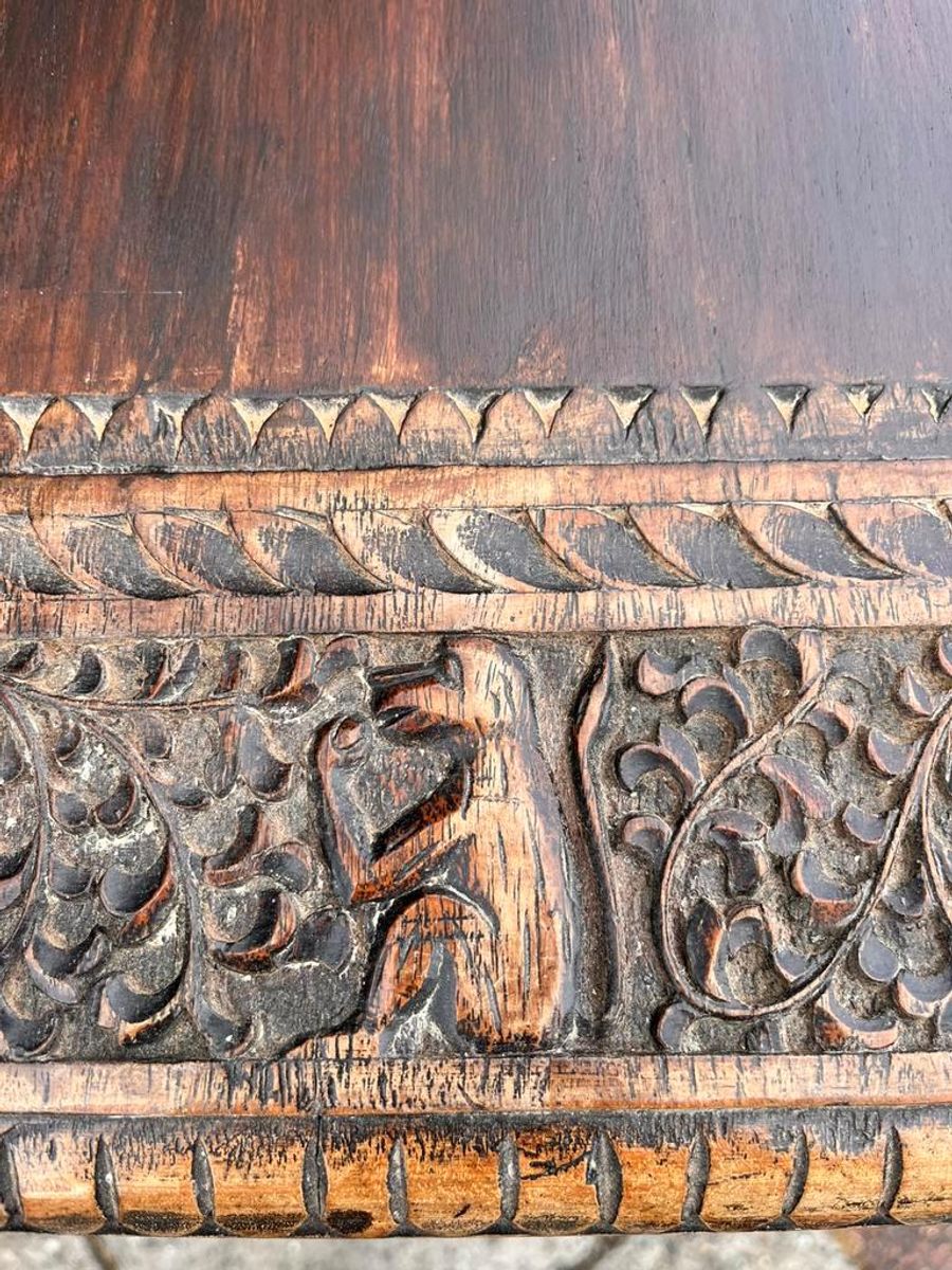 Summer Sale! Antieke Anglo Indian Olifant Tafel Vintage image 5