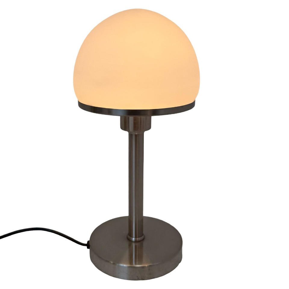 Bauhaus - Table Lamp With Opaline Glass - Attr. To Tecnolumen / Wagenfeld image 3