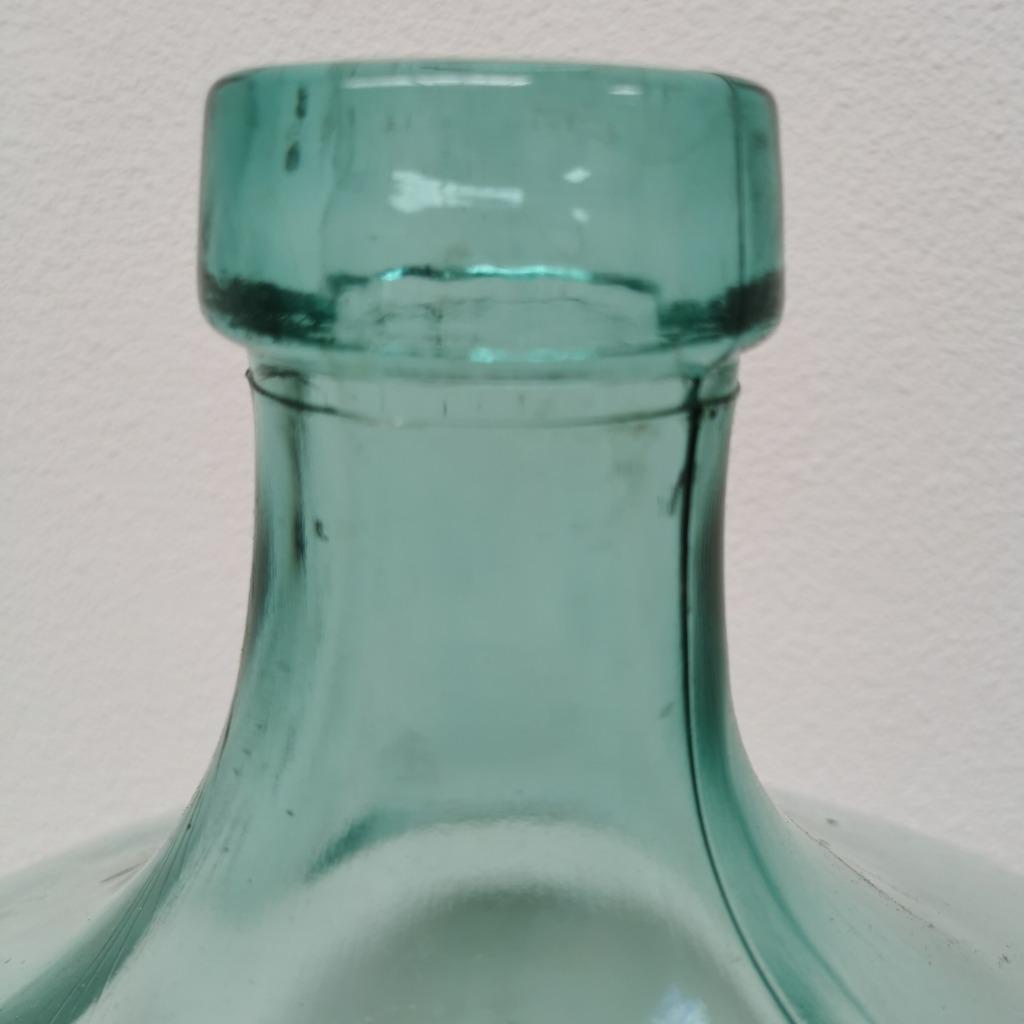 Brocante Glazen Dame Jeanne Vaas Wijnfles, Gistfles Glas 411 image 6