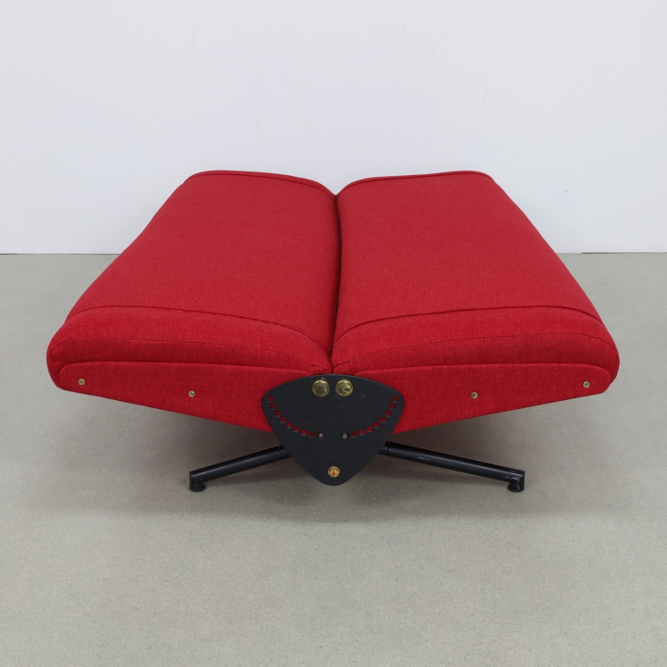 Vintage Sofa-Bed D70 Osvaldo Borsani Tecno, 1954 Nieuw Gestoffeerd image 6