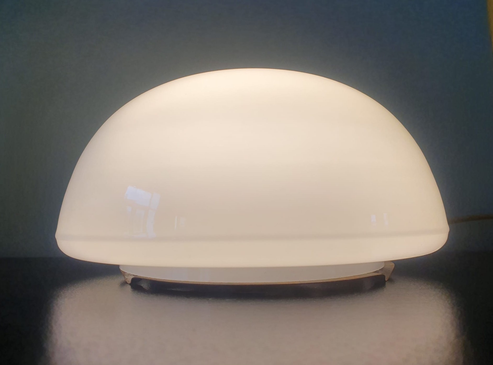 Antieke Witte Opaline Plafondlamp - Frankrijk - Jaren 30 -40 image 8
