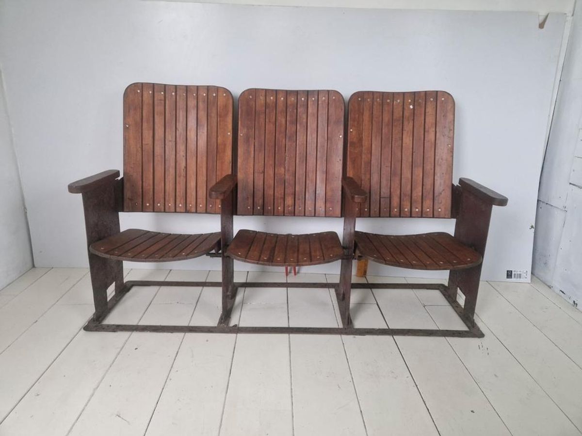 Jaren 30 Art Deco Cinema Bioscoop Stoelen Bankje image 8