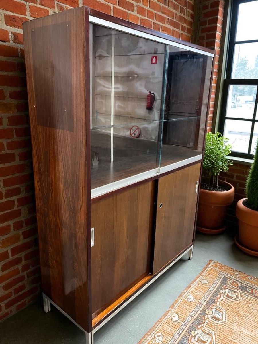 Vintage Vitrinekast / Barkast / Kast Met Etagere image 3