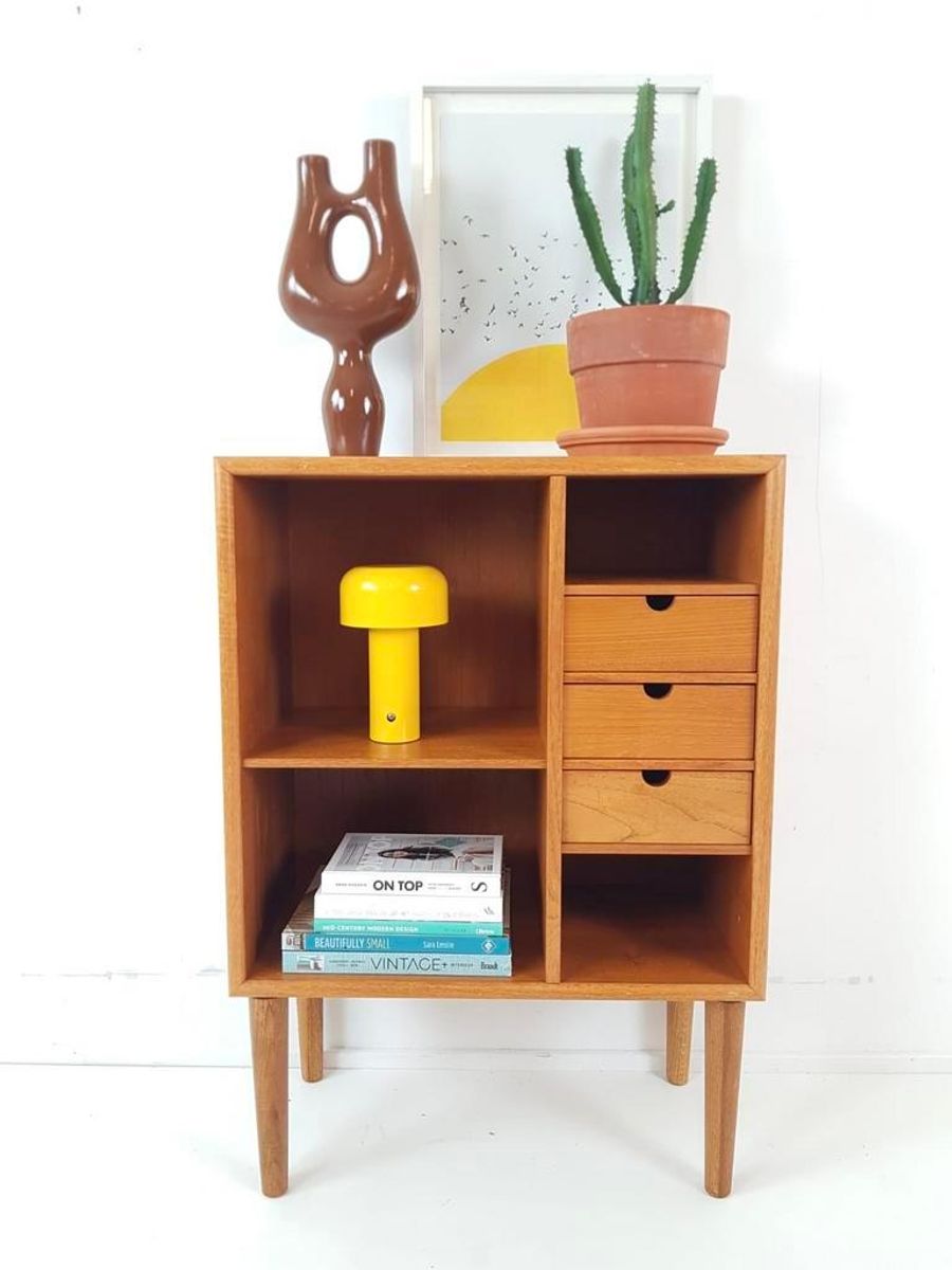 Vintage Teak Houten Kastje Laden Vakken Keuken image 3